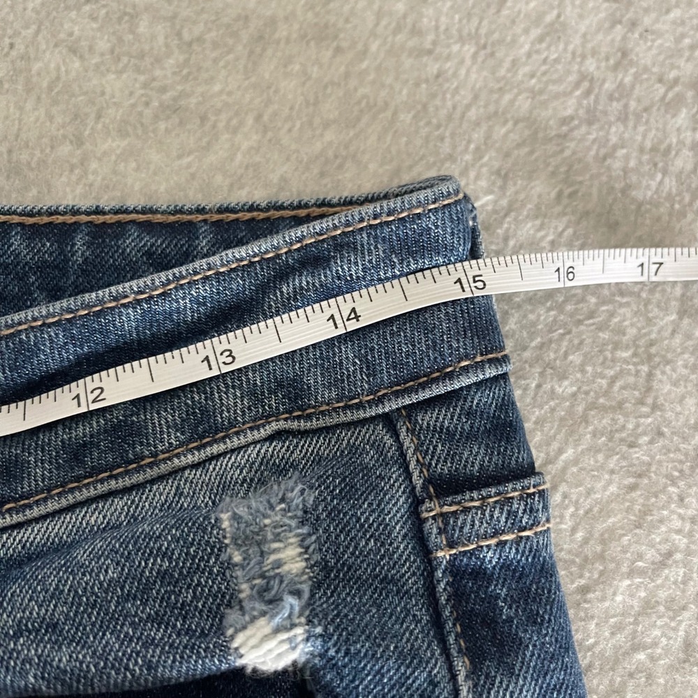 Cello Flare Jeans Size 5 Distressed‎ Knee High Rise Button Fly Y2K Western Style - Picture 9 of 13